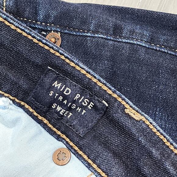 Lucky Brand Jeans Mid Rise Straight Sweet Size 10/30 Dark Wash - Picture 5 of 13
